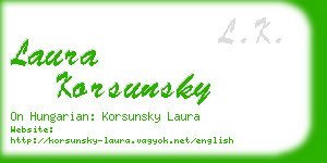 laura korsunsky business card